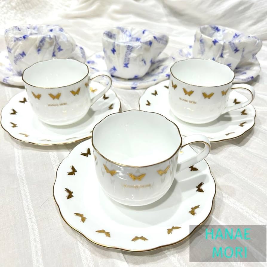 Amazon.co.jp: HANAE MORI Coffee Cup and Saucer Set RW : Home